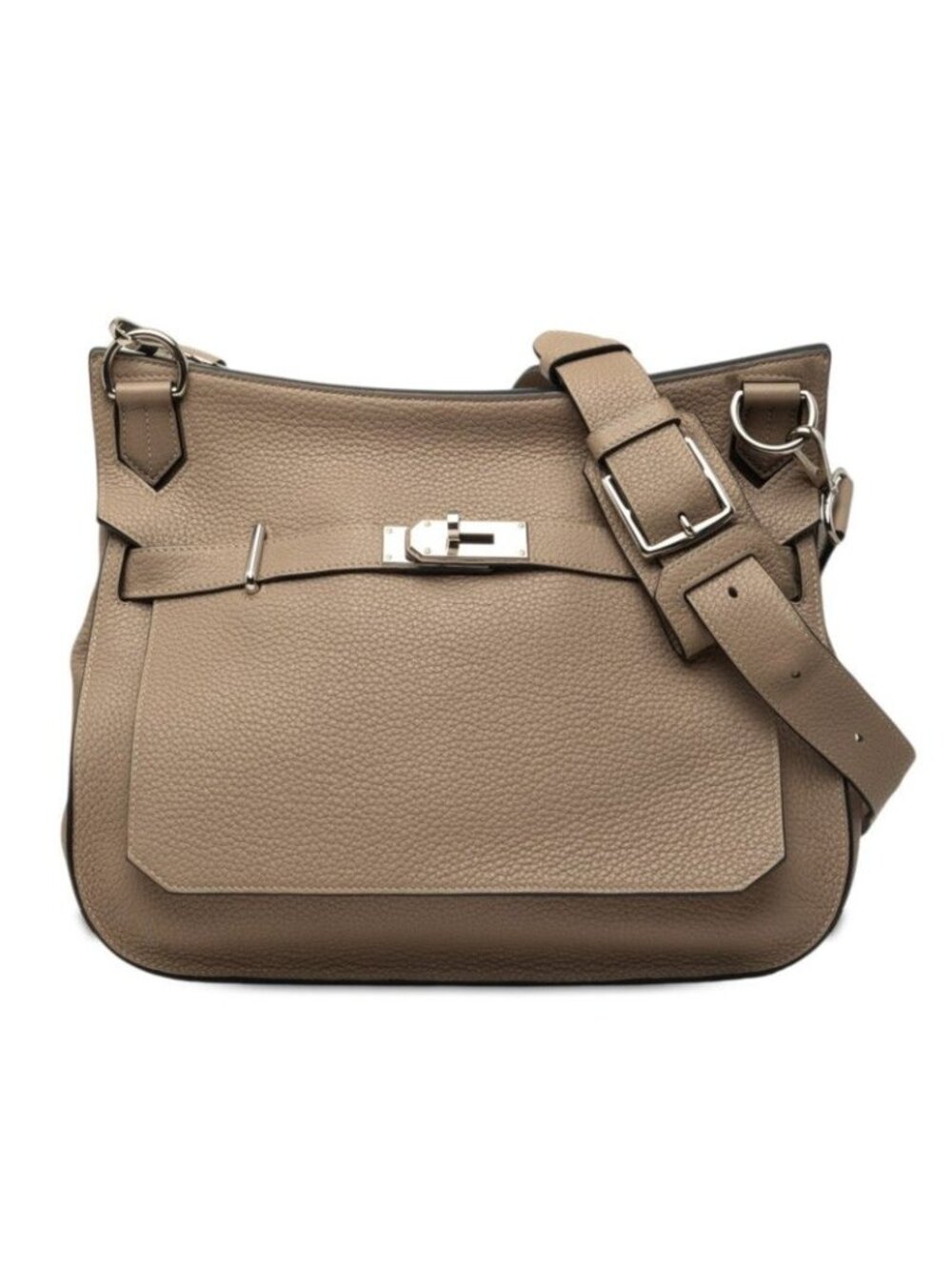 Hermes Jypsiere 34 Shoulder Bag Beige Taurillon Clemence